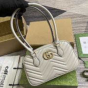 Gucci GG Marmont Small Top Handle Bag Light Gray 25.5x15.5x6.5cm - 6