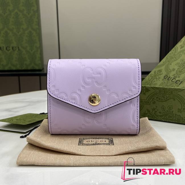 Gucci GG Card Case Light Purple 11x7.5cm - 1