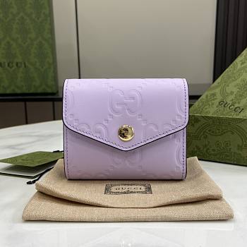 Gucci GG Card Case Light Purple 11x7.5cm