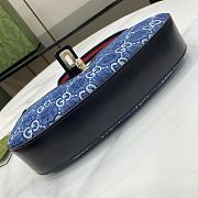 Gucci Moon Side Mini Shoulder Bag Blue GG Denim 24x12x5cm - 3