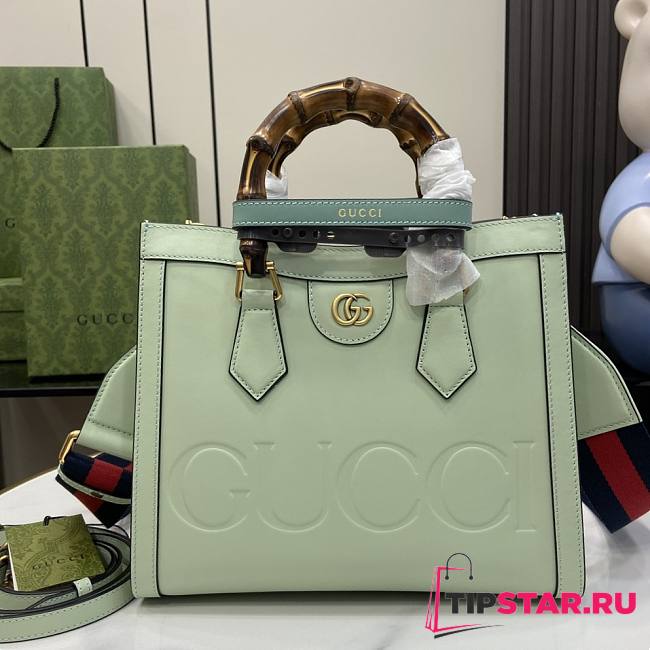 Gucci Diana Small Tote Bag Pale Green 27x24x11cm - 1