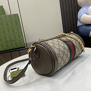 Gucci Ophidia Small Shoulder Bag Beige and Ebony GG 24x12x12cm - 5