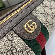 Gucci Ophidia Small Shoulder Bag Beige and Ebony GG 24x12x12cm - 2