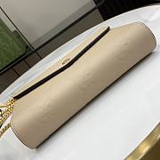 Gucci Leather Chain Wallet Beige 20x13x6cm - 5