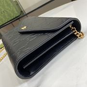 Gucci Leather Chain Wallet Black 20x13x6cm - 5