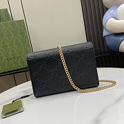 Gucci Leather Chain Wallet Black 20x13x6cm - 4