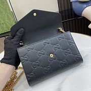 Gucci Leather Chain Wallet Black 20x13x6cm - 3