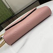 Gucci Leather Chain Wallet Pink 20x13x6cm - 5