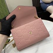 Gucci Leather Chain Wallet Pink 20x13x6cm - 3