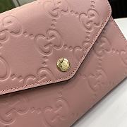 Gucci Leather Chain Wallet Pink 20x13x6cm - 2