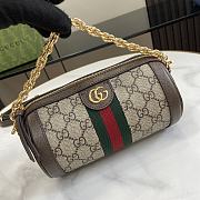 Gucci Ophidia Mini Shoulder Bag Beige And Ebony GG 18.5x10x10cm - 2