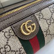 Gucci Ophidia Mini Shoulder Bag Beige And Ebony GG 18.5x10x10cm - 5