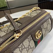 Gucci Ophidia Mini Shoulder Bag Beige And Ebony GG 18.5x10x10cm - 6