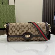 Gucci Luce Small Shoulder Bag Beige And Ebony GG 27.5x12.5x6.5cm - 1