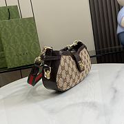 Gucci Moon Side Mini Shoulder Bag Beige And Ebony GG 24x12x5cm - 5