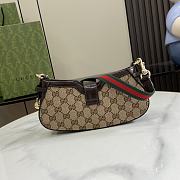 Gucci Moon Side Mini Shoulder Bag Beige And Ebony GG 24x12x5cm - 3