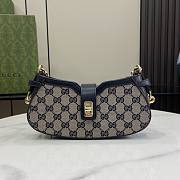 Gucci Moon Side Mini Shoulder Bag Beige And Blue GG 24x12x5cm - 1