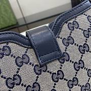 Gucci Moon Side Mini Shoulder Bag Beige And Blue GG 24x12x5cm - 3