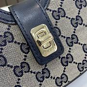 Gucci Moon Side Mini Shoulder Bag Beige And Blue GG 24x12x5cm - 2