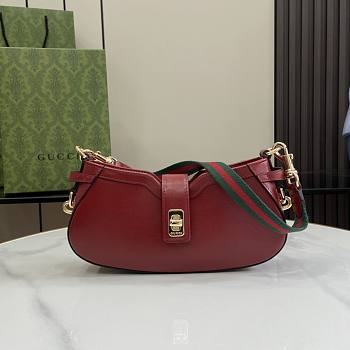 Gucci Moon Side Mini Shoulder Bag Red 24x12x5cm