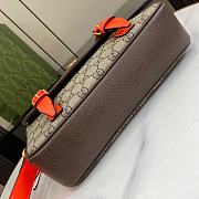 Gucci Ophidia GG Crossbody Bag Beige And Ebony GG Bright Orange 27.5x18.5x6.5cm - 4