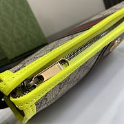 Gucci Pochette Ophidia GG Neon Yellow 28.5x18x9cm - 3