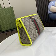 Gucci Pochette Ophidia GG Neon Yellow 28.5x18x9cm - 4