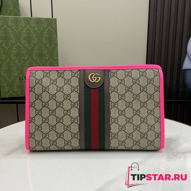 Gucci Pochette Ophidia GG Pink 28.5x18x9cm - 1