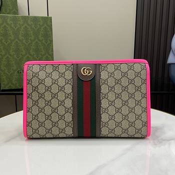 Gucci Pochette Ophidia GG Pink 28.5x18x9cm