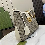 Gucci Padlock GG Medium Shoulder Bag Beige And White GG 32.5x24x5.5cm - 4