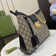 Gucci Padlock GG Medium Shoulder Bag Beige And Black GG 32.5x24x5.5cm - 5