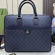 Gucci Ophidia Medium GG Briefcase Blue And Dark Blue GG 36.5x29x7.5cm - 1