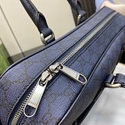 Gucci Ophidia Medium GG Briefcase Blue And Dark Blue GG 36.5x29x7.5cm - 3