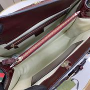 Gucci Diana Medium Tote Bag Red Patent 35x30x14cm - 4