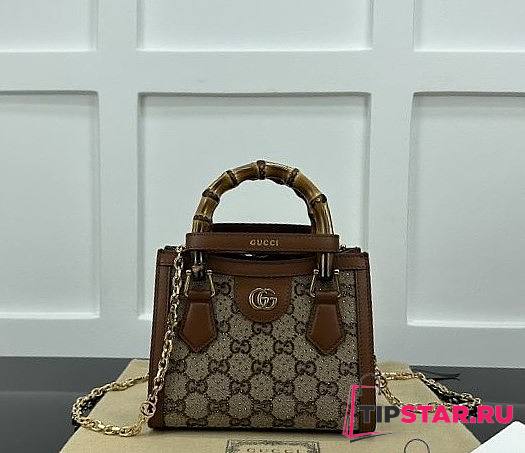 Gucci Diana Mini Tote Bag 707449 Brown 20x16x10cm - 1