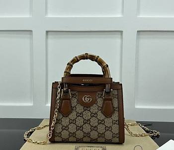 Gucci Diana Mini Tote Bag 707449 Brown 20x16x10cm