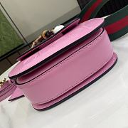 Gucci Bamboo 1947 Small Top Handle Bag Pink Patent 17x12x7.5cm - 4