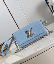 LV Twist West Pochette Light Blue M83478 19x10.5x6.5cm - 4