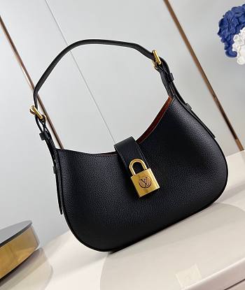 LV Low Key Shoulder Bag Black M24611 26x18x7cm