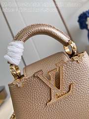 LV Capucines Nano Bag Metallic Yellow M24583 16.3x11x6.5cm - 6