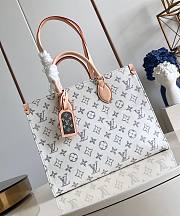 LV OnTheGo MM Multicolor Beige M24708 Nautical 35x27x14cm - 5