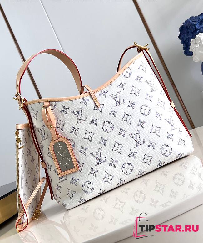 LV CarryAll PM Multicolor Beige M24707 Nautical 29x24x12cm - 1