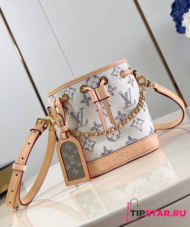 LV Nano Noé Multicolor Beige M83453 Nautical 13x16x10cm - 1