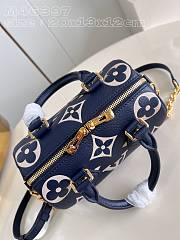 LV Speedy Bandoulière 20 Navy Blue M47048 Nautical 20.5x13.5x12cm - 5