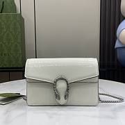 Gucci Dionysus Super Mini Bag White Patent 17.5x11x6.5cm - 1