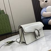 Gucci Dionysus Super Mini Bag White Patent 17.5x11x6.5cm - 2