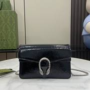 Gucci Dionysus Super Mini Bag Black Patent 17.5x11x6.5cm - 1