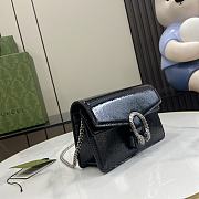 Gucci Dionysus Super Mini Bag Black Patent 17.5x11x6.5cm - 3