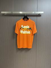 LV Short-Sleeved Cotton Crewneck Orange 1AFQQZ - 2