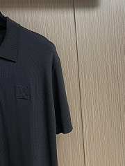 LV Cashmere And Cotton Blend Short-Sleeved Polo Black 1ABJ3H - 6